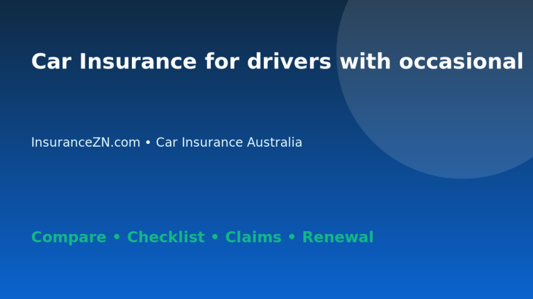Car Insurance for drivers with occasional business use in Australia - Australian insurance guide