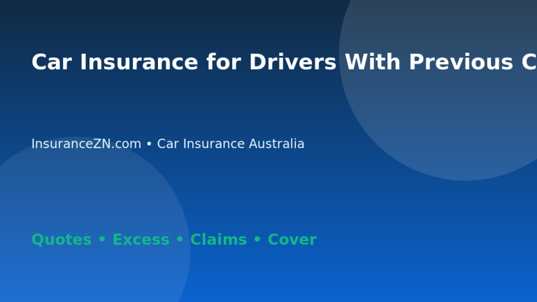 Car Insurance for Drivers With Previous Claims - Australian insurance guide