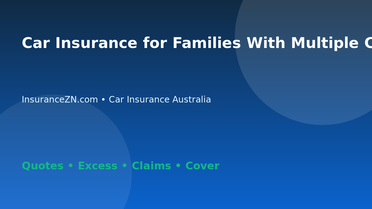 Car Insurance for Families With Multiple Cars in Australia - Australian insurance guide