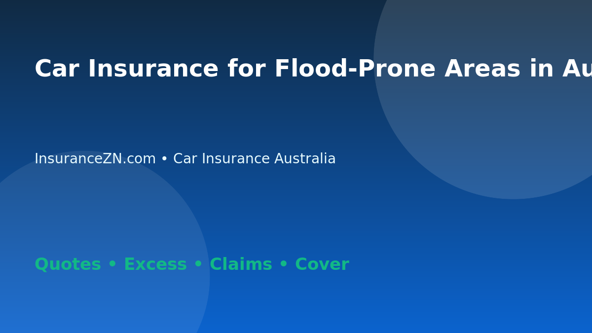 Car Insurance for Flood-Prone Areas in Australia - Australian insurance guide