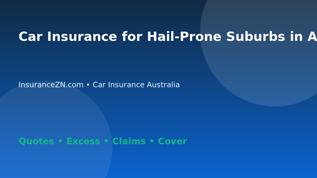 Car Insurance for Hail-Prone Suburbs in Australia - Australian insurance guide