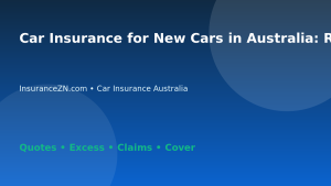Car Insurance for New Cars in Australia: Replacement Cover Questions - Australian insurance guide