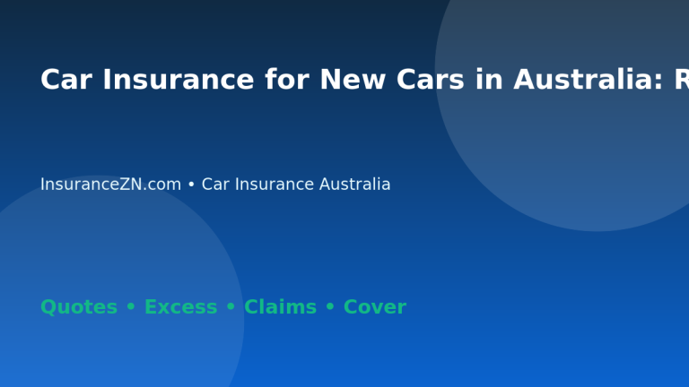 Car Insurance for New Cars in Australia: Replacement Cover Questions - Australian insurance guide