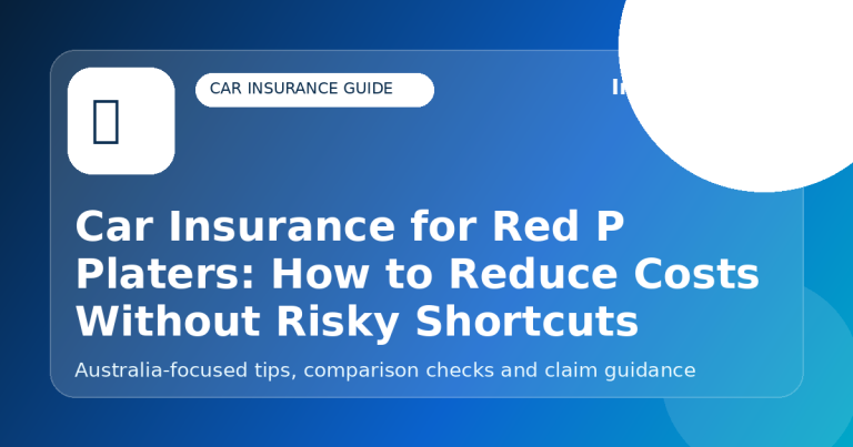 Car Insurance for Red P Platers: How to Reduce Costs Without Risky Shortcuts - Car insurance guide for Australian drivers