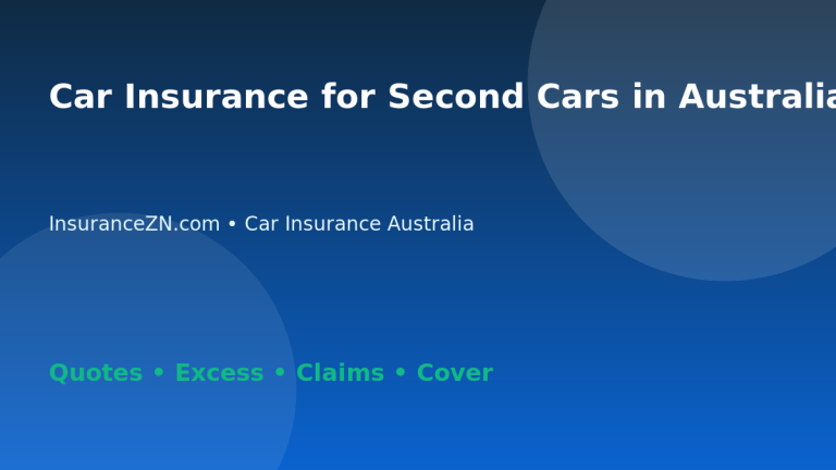 Car Insurance for Second Cars in Australia - Australian insurance guide