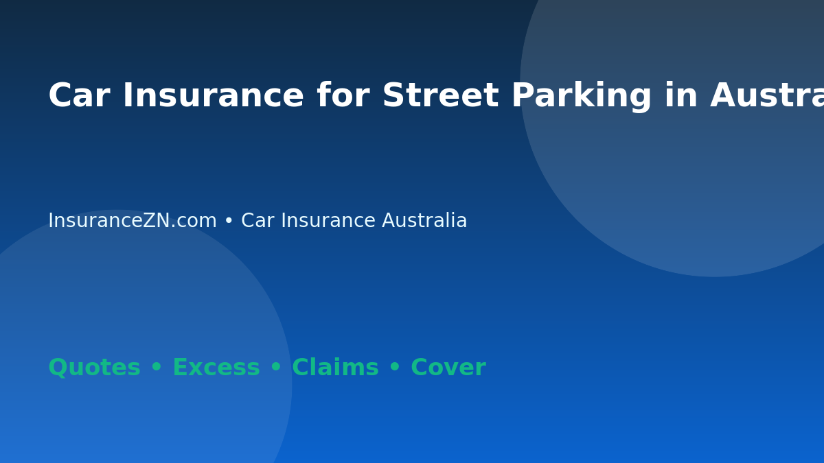 Car Insurance for Street Parking in Australia - Australian insurance guide