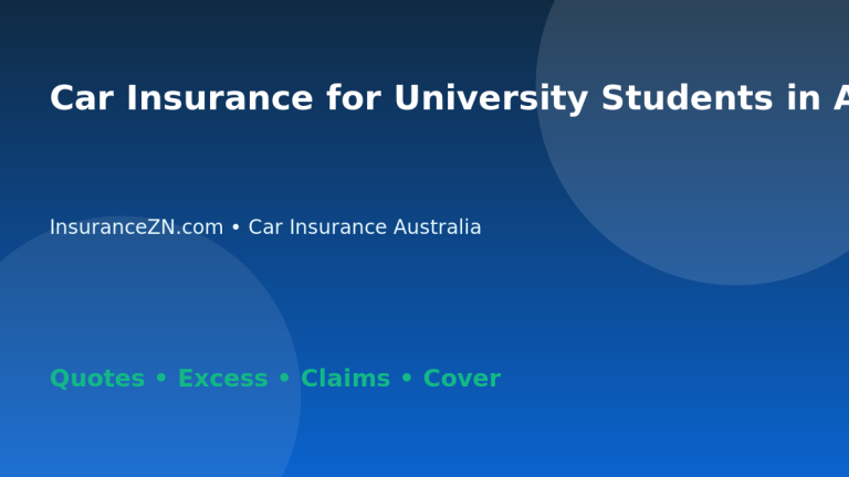 Car Insurance for University Students in Australia - Australian insurance guide