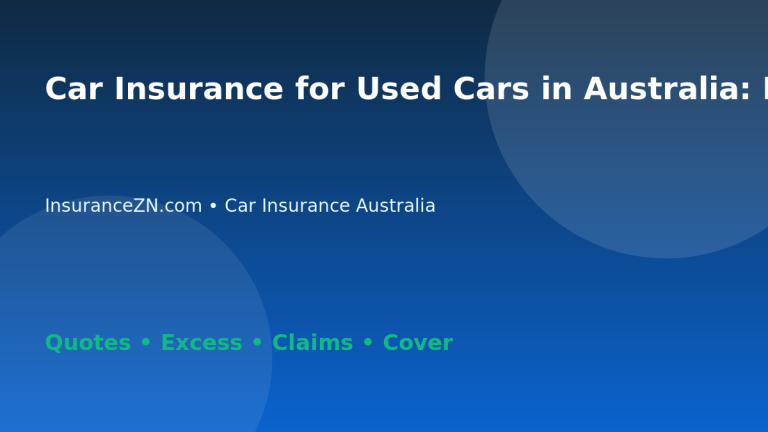Car Insurance for Used Cars in Australia: Buyer Checklist - Australian insurance guide