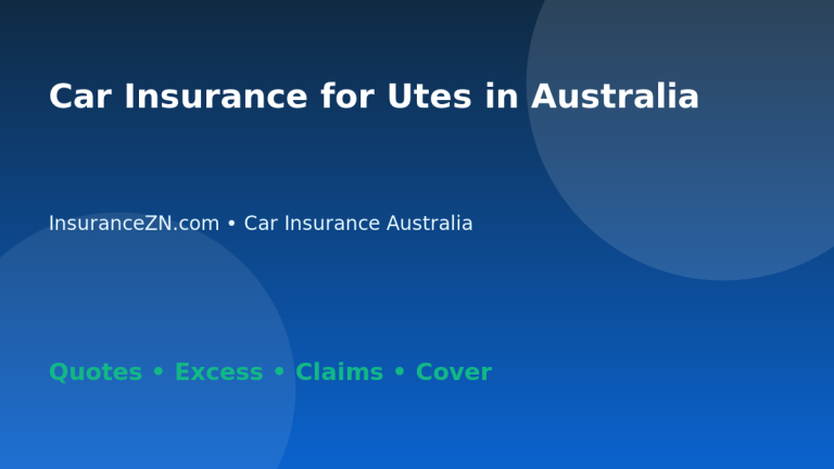 Car Insurance for Utes in Australia - Australian insurance guide