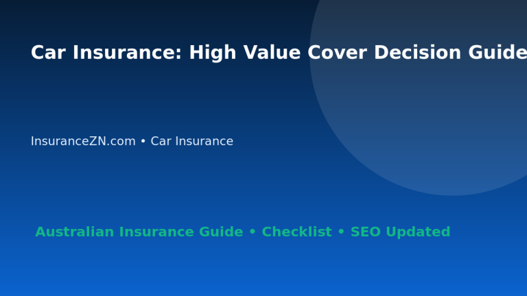 Car Insurance: High Value Cover Decision Guide for Australian Readers 2026 featured image