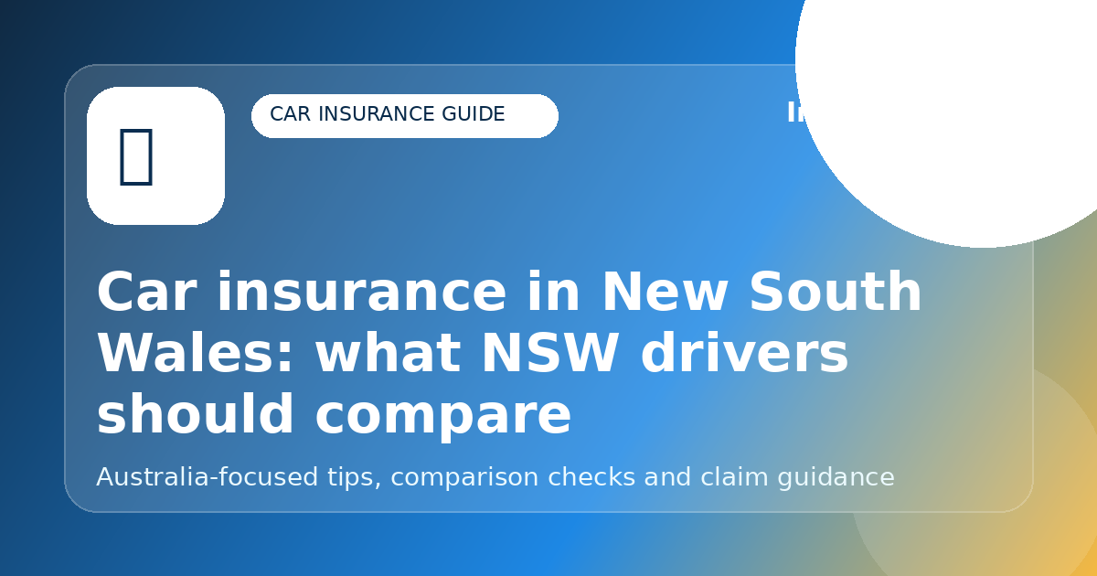Car insurance in New South Wales: what NSW drivers should compare - Car insurance guide for Australian drivers