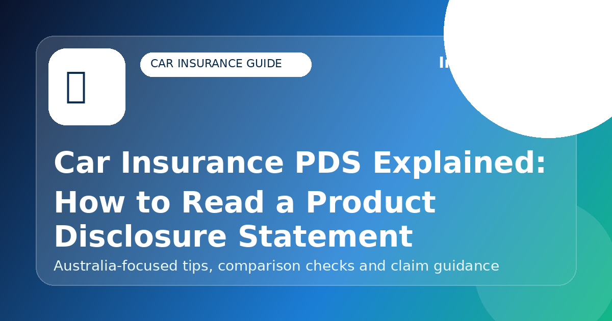 Car Insurance PDS Explained: How to Read a Product Disclosure Statement - Car insurance guide for Australian drivers