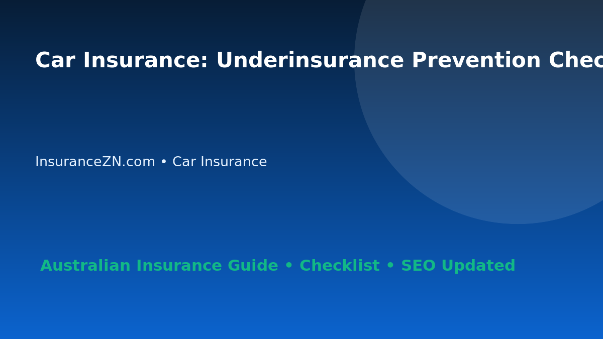 Car Insurance: Underinsurance Prevention Checklist for Australian Readers 2026 featured image