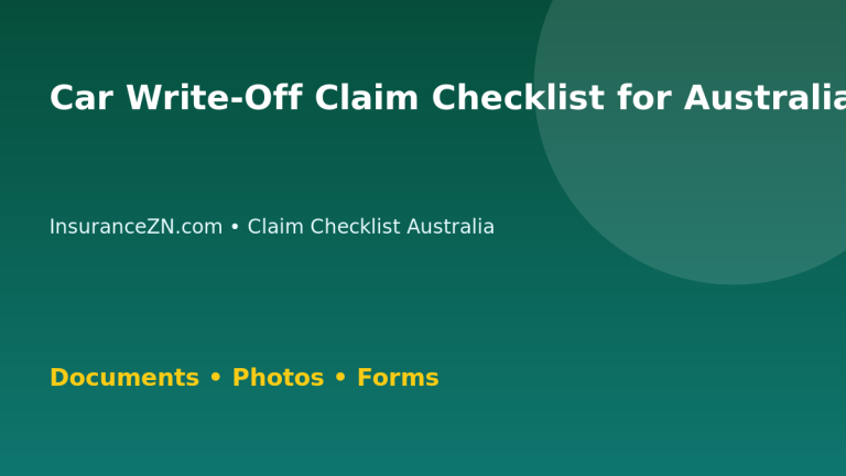 Car Write-Off Claim Checklist for Australian Policyholders - Australian insurance claim guide