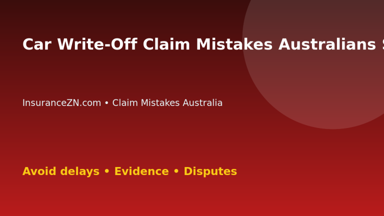 Car Write-Off Claim Mistakes Australians Should Avoid - Australian insurance claim guide