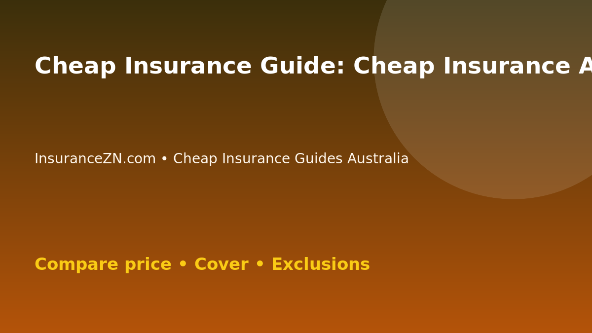 Cheap Insurance Guide: Cheap Insurance After a Premium Increase - Australian insurance comparison guide