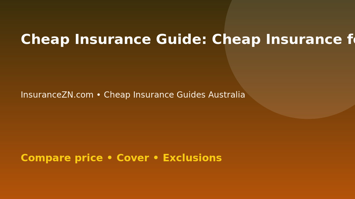 Cheap Insurance Guide: Cheap Insurance for Low Kilometre Drivers - Australian insurance comparison guide