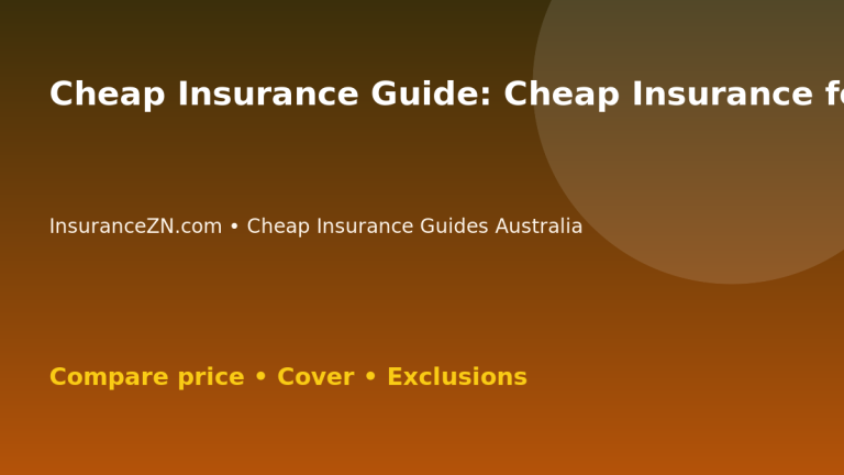Cheap Insurance Guide: Cheap Insurance for Seniors - Australian insurance comparison guide