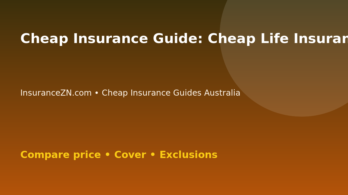 Cheap Insurance Guide: Cheap Life Insurance Without Ignoring Exclusions - Australian insurance comparison guide