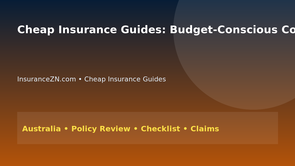 Cheap Insurance Guides: Budget-Conscious Cover Review for Australians 2026 - InsuranceZN Australian insurance guide