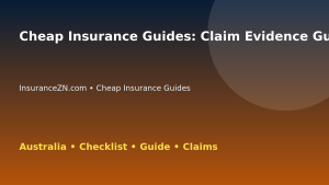 Cheap Insurance Guides: Claim Evidence Guide for Australian Readers 2026 - InsuranceZN guide