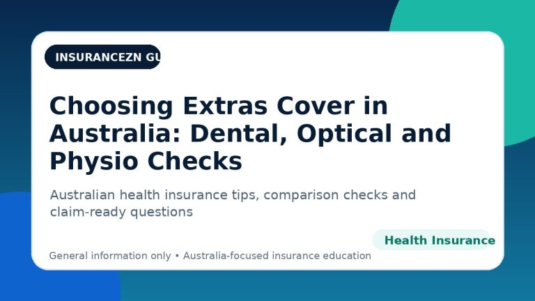 Choosing Extras Cover in Australia: Dental, Optical and Physio Checks - Australian health insurance guide