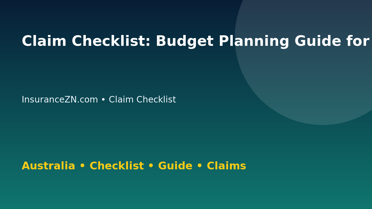 Claim Checklist: Budget Planning Guide for Australian Readers 2026 - InsuranceZN guide