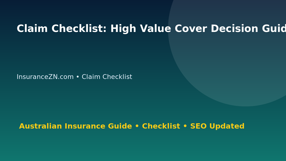 Claim Checklist: High Value Cover Decision Guide for Australian Readers 2026 featured image
