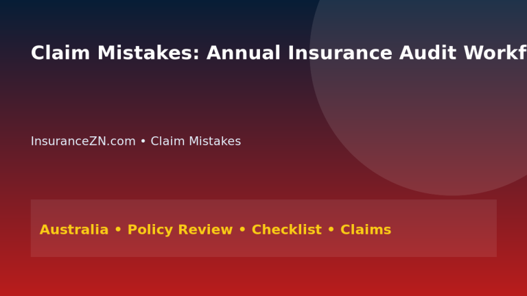 Claim Mistakes: Annual Insurance Audit Workflow for Australians 2026 - InsuranceZN Australian insurance guide