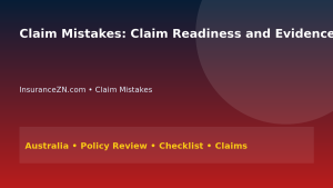 Claim Mistakes: Claim Readiness and Evidence Strategy for Australians 2026 - InsuranceZN Australian insurance guide
