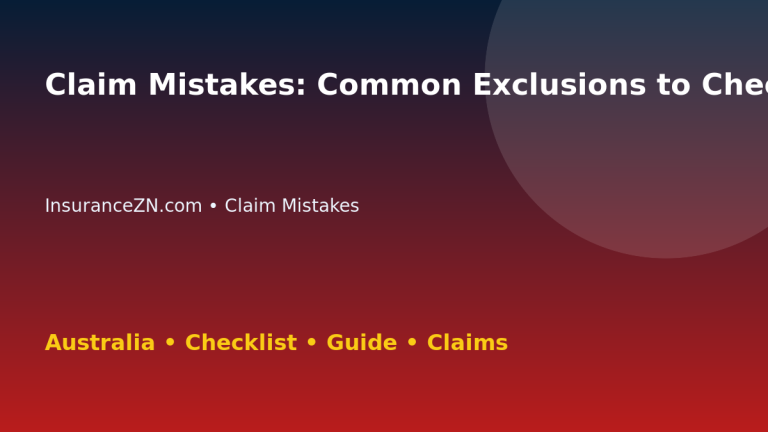 Claim Mistakes: Common Exclusions to Check for Australian Readers 2026 - InsuranceZN guide