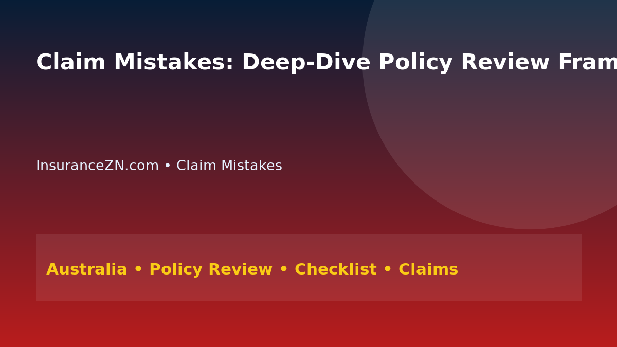 Claim Mistakes: Deep-Dive Policy Review Framework for Australians 2026 - InsuranceZN Australian insurance guide