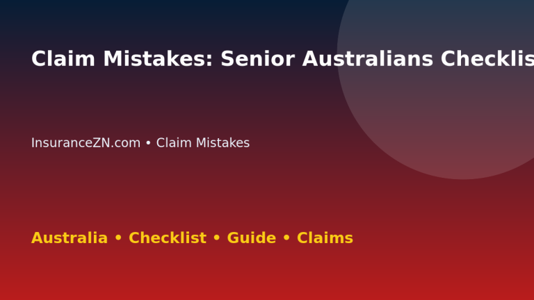 Claim Mistakes: Senior Australians Checklist for Australian Readers 2026 - InsuranceZN guide