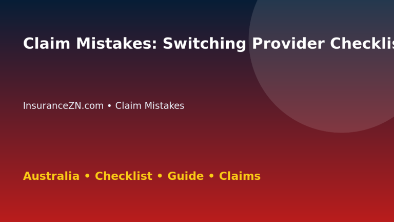 Claim Mistakes: Switching Provider Checklist for Australian Readers 2026 - InsuranceZN guide