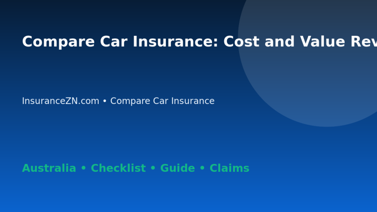 Compare Car Insurance: Cost and Value Review for Australian Readers 2026 - InsuranceZN guide