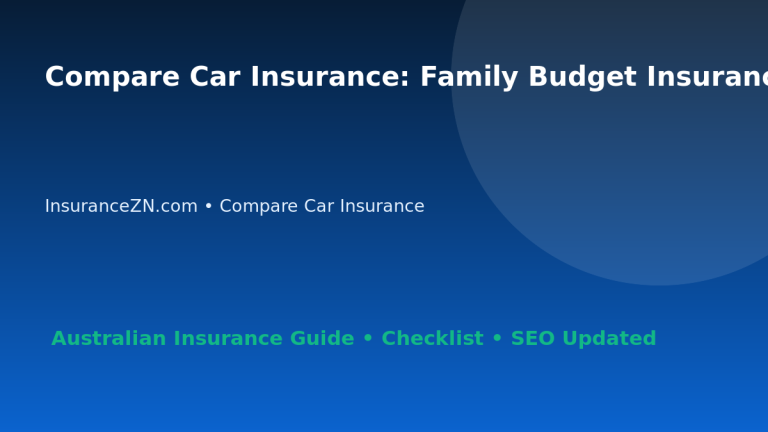 Compare Car Insurance: Family Budget Insurance Planning for Australian Readers 2026 featured image