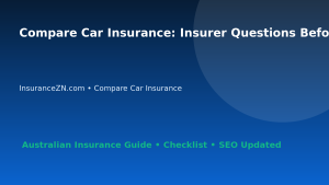 Compare Car Insurance: Insurer Questions Before You Buy for Australian Readers 2026 featured image