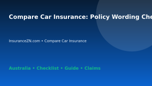 Compare Car Insurance: Policy Wording Checklist for Australian Readers 2026 - InsuranceZN guide