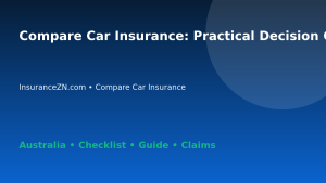 Compare Car Insurance: Practical Decision Checklist for Australian Readers 2026 - InsuranceZN guide