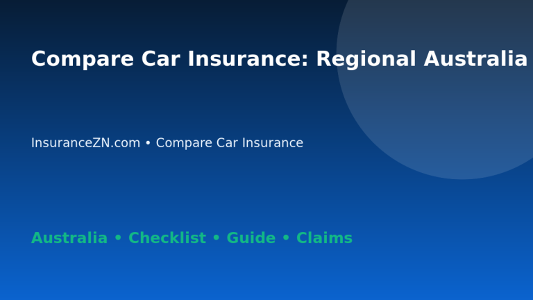 Compare Car Insurance: Regional Australia Checklist for Australian Readers 2026 - InsuranceZN guide