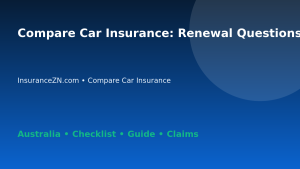 Compare Car Insurance: Renewal Questions to Ask for Australian Readers 2026 - InsuranceZN guide