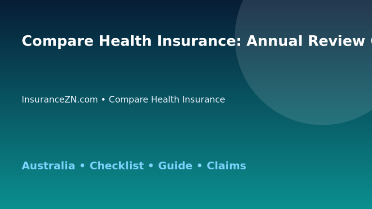 Compare Health Insurance: Annual Review Checklist for Australian Readers 2026 - InsuranceZN guide