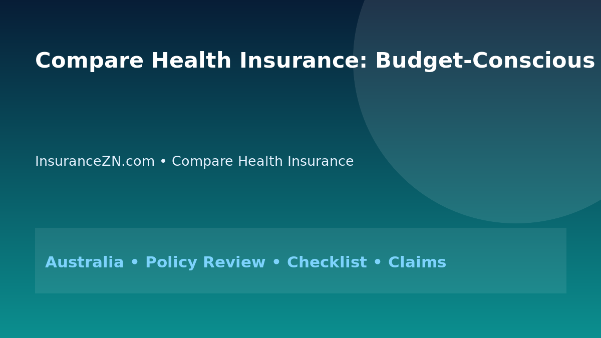 Compare Health Insurance: Budget-Conscious Cover Review for Australians 2026 - InsuranceZN Australian insurance guide