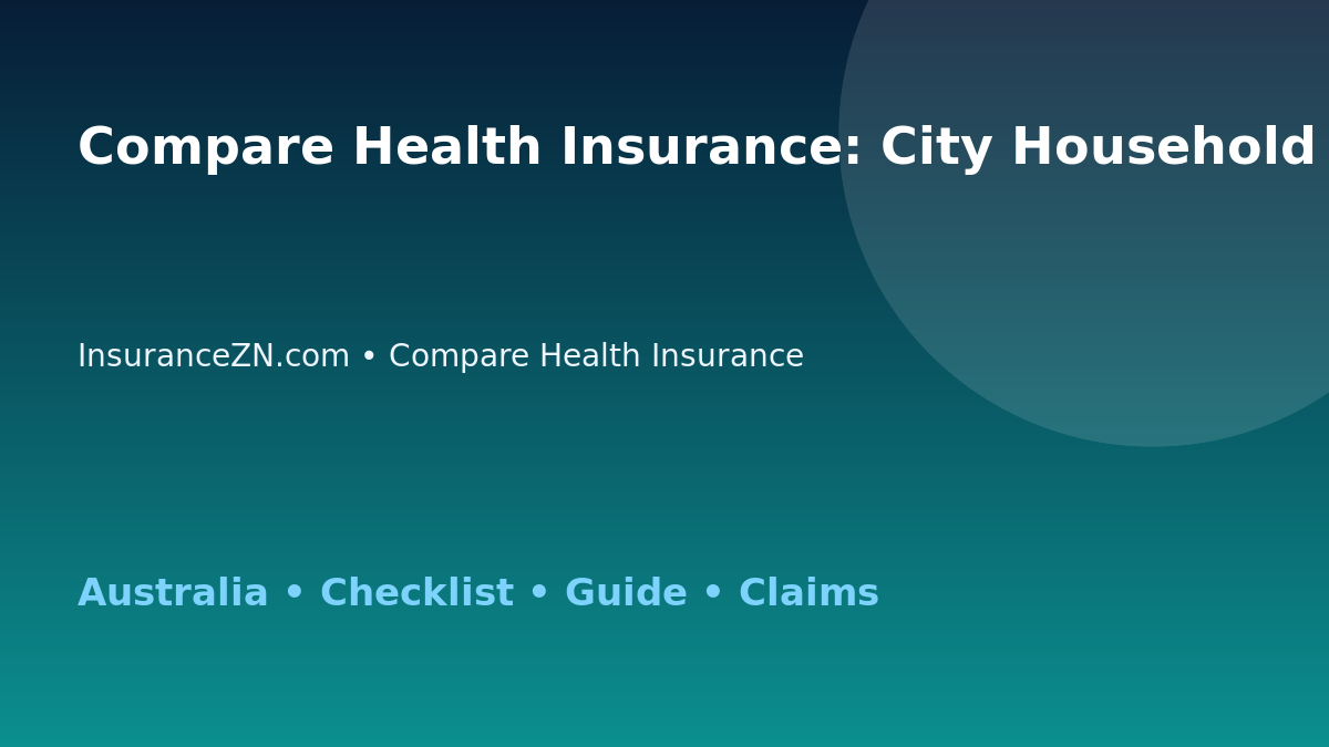 Compare Health Insurance: City Household Checklist for Australian Readers 2026 - InsuranceZN guide