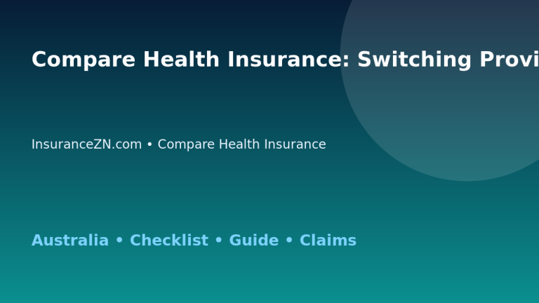 Compare Health Insurance: Switching Provider Checklist for Australian Readers 2026 - InsuranceZN guide