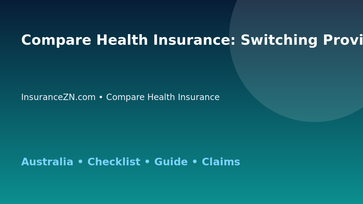 Compare Health Insurance: Switching Provider Checklist for Australian Readers 2026 - InsuranceZN guide
