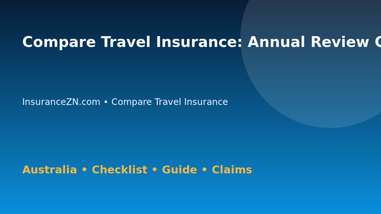 Compare Travel Insurance: Annual Review Checklist for Australian Readers 2026 - InsuranceZN guide