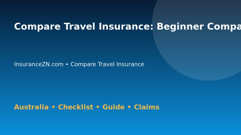 Compare Travel Insurance: Beginner Comparison Steps for Australian Readers 2026 - InsuranceZN guide