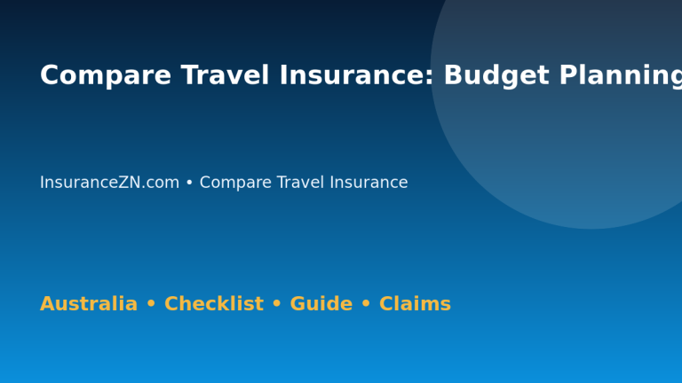 Compare Travel Insurance: Budget Planning Guide for Australian Readers 2026 - InsuranceZN guide
