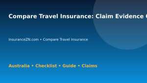Compare Travel Insurance: Claim Evidence Guide for Australian Readers 2026 - InsuranceZN guide